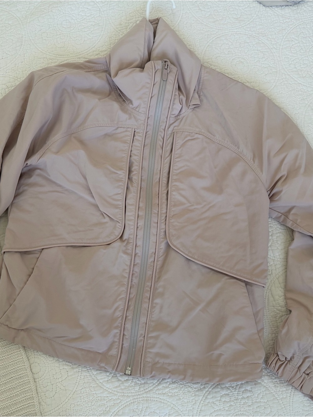 lululemon athletica Women's Utility Zip crop trench w hood Jacket — Dusty Rose